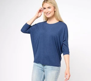 Barefoot Dreams Butterchic Knit Light Dolman Pullover Sweatshirt HE Indigo S Neu - Bild 1 von 1