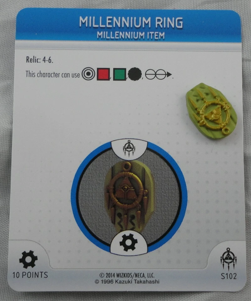 Anillo Milenio Objeto 3D Yugioh: Batalla del Milenio Promo Heroclix Casi Nuevo Foto 1 de 1