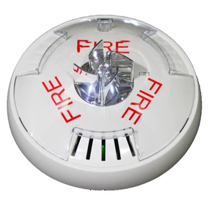 Wheelock HSWC Fire Alarm Remote Strobe Ceiling White w/ Mounting Plate - Picture 1 of 8