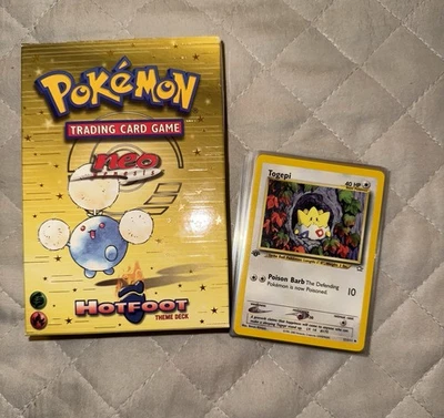 1ª Edición Neo Genesis 32 Cartas con Neo Genesis Hotfoot Mazo Temático Caja Pokemon Foto 1 de 4