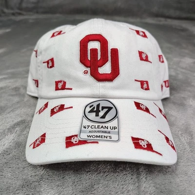 '47 Oklahoma Sooners Confetti Flag All Over Clean Up Adjustable Womens Dad Hat - Image 1 of 4