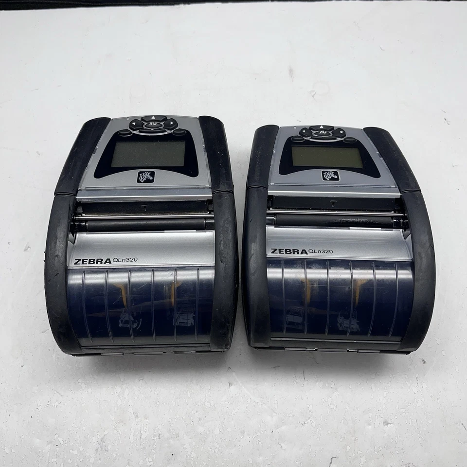 Lot Of 2 Zebra QLn320 Mobile Label Printers Bluetooth USB Sold As Is C4 - Image 1 of 4