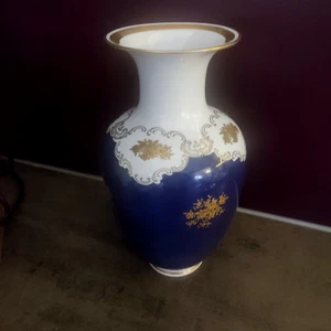 Reichenbach große Vase echt Kobalt mit Golddekor Fine China Höhe 29 cm - Bild 1 von 4