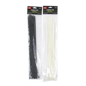 40pc 16" Heavy Duty Nylon Black White Zip Tie Down Set Plastic Cable Wire Strap - Picture 1 of 4