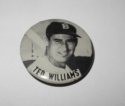 1950's Baseball Ted Williams Boston Red Sox Fenway Park Souvenir Pin Button - Image 1 of 2