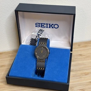 Orologio Uomo NOS Neo Vintage Seiko 5P30-6A30 Bicolore Oro Quarzo Grigio - Nuovo Bat - Foto 1 di 11