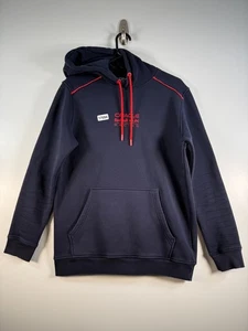 Oracle Red Bull Mens Spell Out Logo Fleece Sweatshirt Hoodie Blue Sz M 21x27.5 - Picture 1 of 12