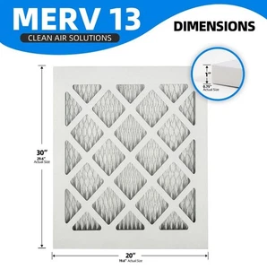 Chenzhit 5 Pack 20x30x1 Furnace Air Filters Merv 13 MPR 1900 FPR 10 - Picture 1 of 4