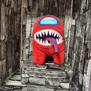 AMONG US~Red Imposter Plush 10” Bendable Purple Tongue New Without Box - Picture 1 of 9