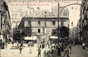 Cartolina Barcellona Cataluña España, Plaza del Padro - 11370668 - Foto 1 di 2