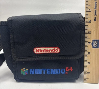 老式正品任天堂 64 软手提箱旅行包适用于 N64 配件 7 英寸 — 第 1/4 张图片