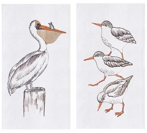 C&F 2-teiliges Küchenpaket - 2 bestickte Mehlsacktücher, Sandpfeifer und... - Bild 1 von 3