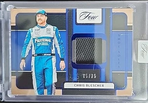 Chris Buescher 2025 Panini Turn Four NASCAR suela de zapato usada en carreras azul #05/25 - Imagen 1 de 2