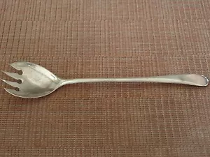 Silver Serving Fork/Spoon 9" long - Two Tiny - Vintage - Picture 1 of 4