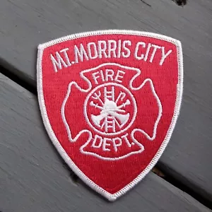 Mt. Morris City MI Michigan Fire Dept 4.5" Patch Red White - Picture 1 of 2