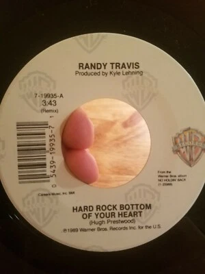 RANDY TRAVIS hard rock bottom of your heart/when your world was turning for m 45 - Image 1 of 3