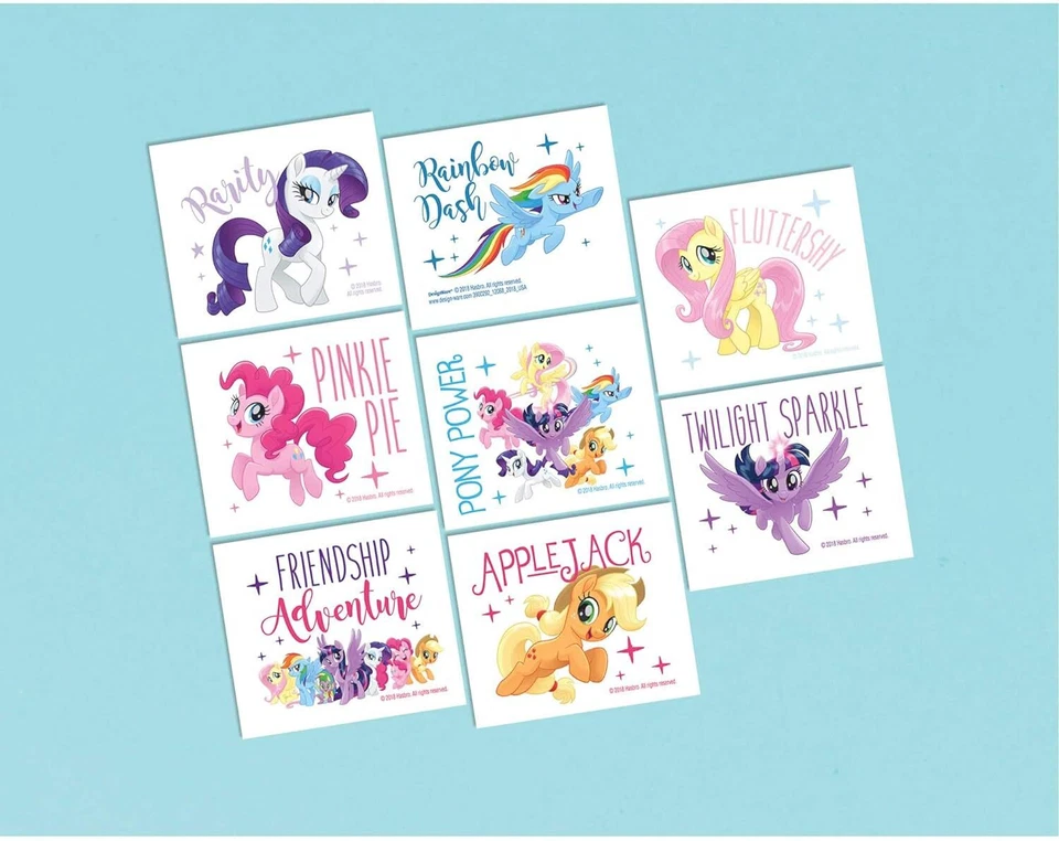My Little Pony Friendship Adventures Kids Birthday Party Favor Temporary Tattoos - Imagem 1 de 1