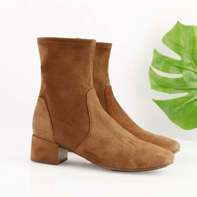 Kenneth Cole Gentle Souls Womens Elaine Boot Size 9.4 Camel Suede Heel Bootie - Image 1 of 4