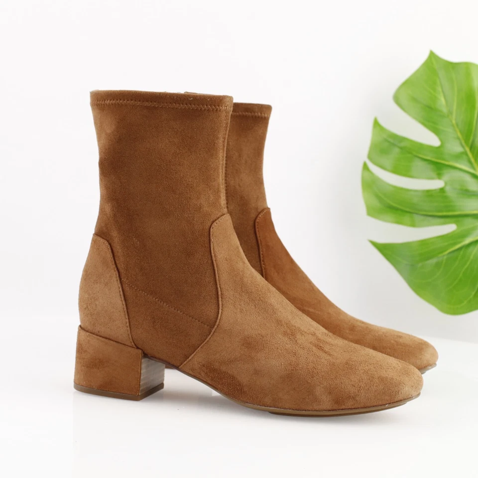 Bota Kenneth Cole Gentle Souls para mujer Elaine talla 9,4 botín de gamuza camel con tacón Foto 1 de 4