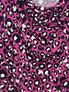 CALVIN KLEIN Pink Hot Fuchsia Leopard Jaguar Cheetah Blouse Top Size 2X ❤️blt11j - Picture 1 of 7