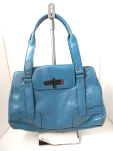 Kenneth Cole Reaction Leather Blue Shoulder Bag Handbag Purse 15.5 x 10 x 3 - Picture 1 of 11