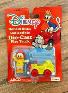 DISNEY'S COLLECTIBLE DIE CAST FIRE TRUCK DONALD DUCK ARCO # 14851 MATTEL - Picture 1 of 2