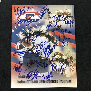 2005-06 USA NTDP Team Signed Game Program Patrick Kane Early Signature JSA COA - Picture 1 of 9