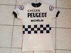 MAILLOT CYCLISTE VELO CYCLES PEUGEOT MICHELIN ESSO VINTAGE TAILLE S/2 TBE