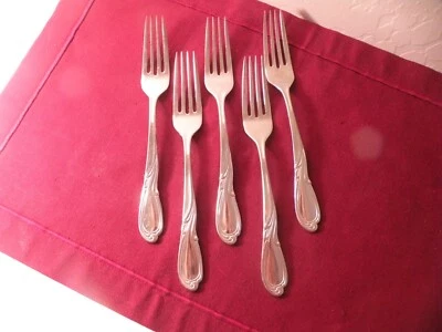 Juego de 5 Tenedores de Cena Wallace Acero Inoxidable 18/8 SOLILOQUIO 7 3/8" Foto 1 de 4