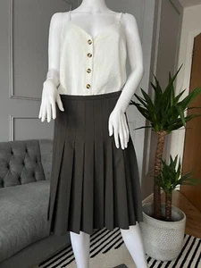 Falda Emporio Armani Mezcla Lana Plisada Hecha en Italia Talla 42 UK 10 M - Imagen 1 de 8