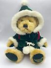 Godiva Christmas Teddy Bear Green Velour Santa Coat w/Hood, Red Pack 2002 Plush