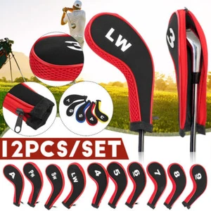 12PCS Golf Head Cover Iron Putter Driver Headcover Protective Set Club Covers - Picture 1 of 17