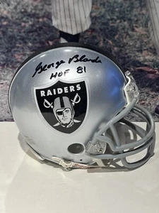 Minicasco firmado por George Blanda Oakland Raiders - con holograma - Imagen 1 de 3