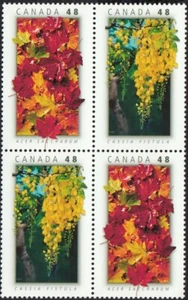 CANADA -THAILAND JOINT ISSUE = MAPLE, CASSIA = Canada 2003 #2001a MNH BLOCK - Picture 1 of 1