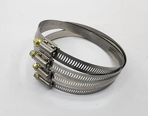 4 inch Adjustable Hose Clip Stainless Steel Duct Clamp Worm Gear Drive Clamp 4x - Bild 1 von 2