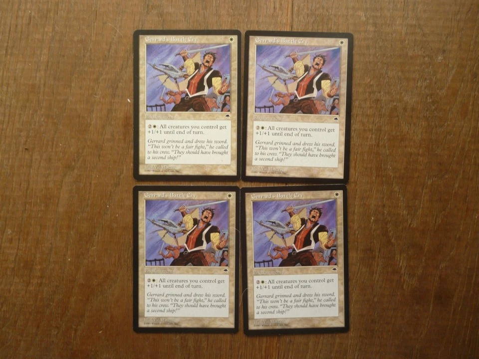 MTG x 4 Gerrard's Battle Cry Rare Tempest Magic The Gathering playset card - Image 1 of 1