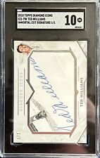 2018 Topps Diamond Icons One Of One Ted Williams Auto Immortal Cut 1/1 SGC 10