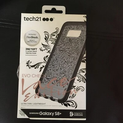 New Tech21 Evo Check Lace Edition Samsung Galaxy S8+ Smokey/Black Case - Image 1 of 4