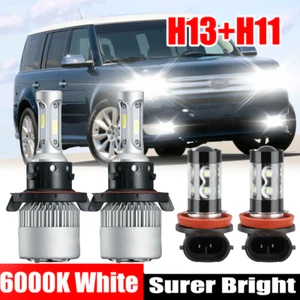 For Ford Flex 2009-2016 2017 2018 2019 Combo Faros LED + Kit de luces antiniebla - Picture 1 of 16