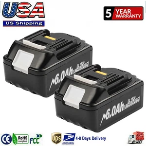 18V 6.0Ah 18Volt Lithium-Ion Batteries LXT Battery For Makita BL1830 BL1815 UPS - Picture 1 of 12
