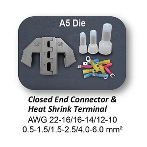 TGR Crimping Tool Die - A5 Die for Closed End Connector & Heat Shrink Terminals - Picture 1 of 2