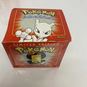 POKEMON TCG LIMITED EDITION 23K GOLD-PLATED TRADING CARD (#150 MEWTWO) SEALED! - Picture 1 of 5