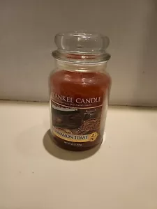 Yankee Candle Retired "CINNAMON TOAST"~ FALL,B22 oz ~ WHITE LABEL~ RARE~NEW - Picture 1 of 8