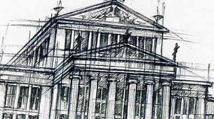 Zbigniew SŁONINKA - BERLINER KONZERTHAUS - Handsignierte Farbxerographie - Bild 1 von 1