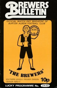 BURTON ALBION v GRAVESEND & NORTHFLEET 1976/77 SOUTHERN LEAGUE - Picture 1 of 1