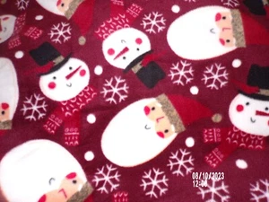 Santa/Snowman Faces Anti Pill Fabric - 60" wide - 4 yards available - Picture 1 of 1