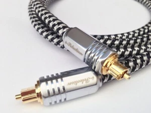 1m Ultra Premium Toslink Optical Fibre Cable Gold Plated 5.1 7.2 Digital Audio - Picture 1 of 4