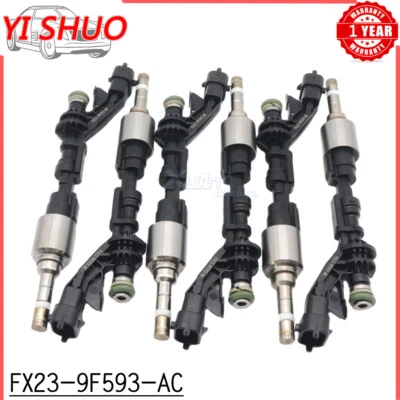 For Jaguar F-Type XJ XF 2013-2015 3.0L V6 Fuel Injectors 6pcs FX23-9F593-AC - Imagem 1 de 4