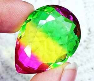 Turmalin Wassermelone Birne Schnitt 40.70+ Karat Zertifiziert Lose Edelstein Auf - Bild 1 von 8