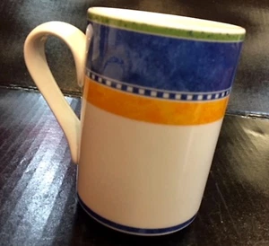 DANSK BISTRO KOBENHAVN MUG W/ BLUE /YELLOW STRIPES PERFECT CONDITION - Bild 1 von 5